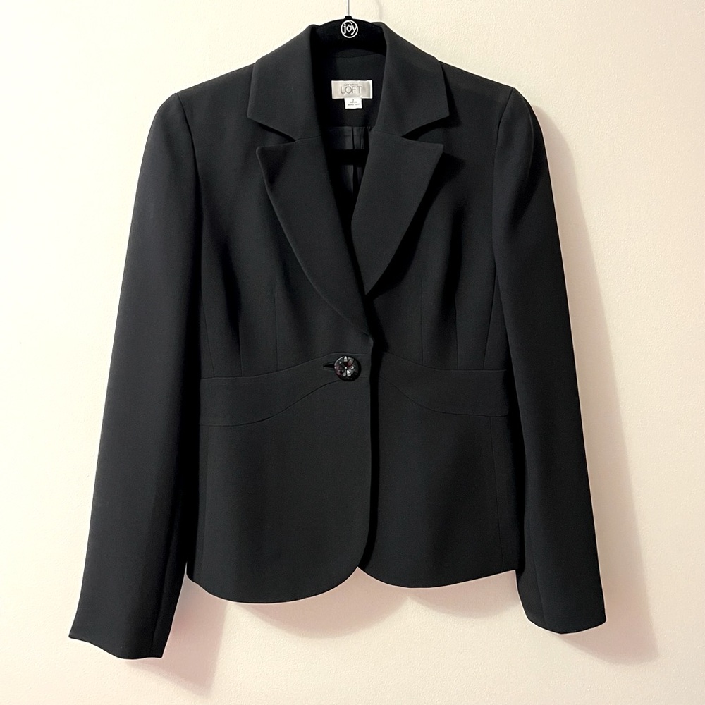 Loft Blazer With Single Button Closure Black Nwot - image 5